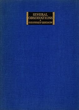 Hardcover Several Observations: Thirty Five Poems Book