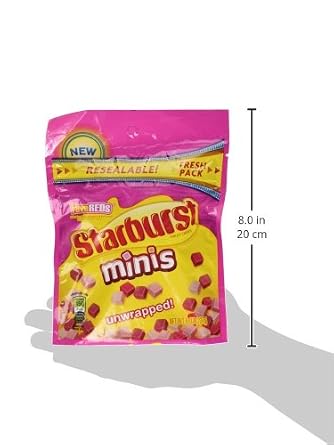 Starburst Mini Fruit Chews FaveReds Unwrapped, 8oz (2 Packs)