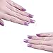 Laza 96 Pcs Colorful Fake Nails 4 Pack Lavender Violet Color Square Full Cover Short UV Coat Artificial Acrylic Nails - Pink Sunset