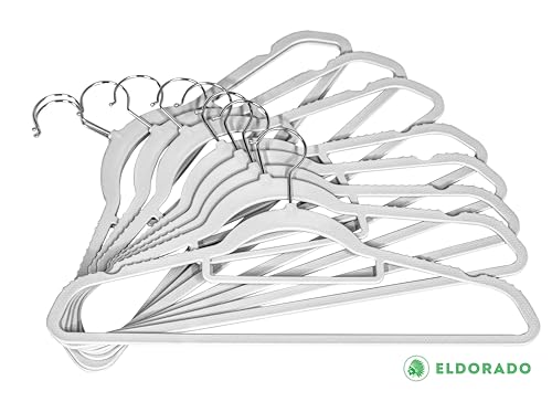Eldorado Non-Slip Adult Hangers, Multicolor, for Everyday Use Value Packs (Pearl White, 50) by Eldorado - Used condition - Image 5