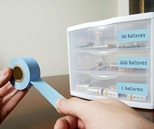 Chromalabel 1 Inch Clean Remove Color Code Tape, 500 Inch Roll, Light Blue #TOP1