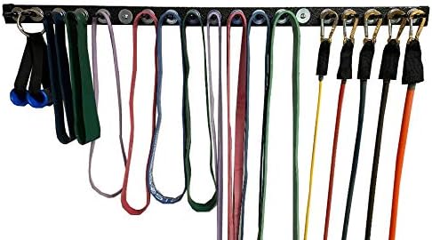 Anazao Fitness Gear New 38" Storage Rack for Resistance Bands and Resistance Band Accessories (Exercise Bars, Handles, LAT Bar and Other Gear Sold Separately on
