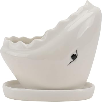 Abaodam 1pc Cartoon Ocean Animal Ceramic Flowerpot Creative Decorative Pot for Indoor Plants Unique Planter Drainage for Home and