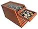Collector's Knife Display Case Tool Storage Holder Cabinet Drawers Pocket Watch Collection Showcase Walnut Finish