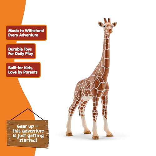 Schleich Wild Life Realistic Female Giraffe Animal Figurine - Authentic Detailed Wild Female Giraffe Toy for Boys and Girls Education Imagination and Play, Highly Durable Gift for Kids Ages 3+ - Thumbnail 4