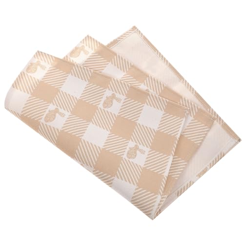 STOBAZA Manteles Individuales de Pascua 2 Piezas, Resistentes al Agua Calor, Diseño Conejito, Tamaño 22 Cm, Lino Decorativo para Mesa de Comedor en Fiestas y Decoración Primaveral