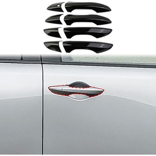 crosselec Carbon Fiber Door Handles Trim Cover Accessories for 2022-2025 Acura MDX (Handle Cover(Glossy Black))