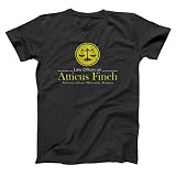 Atticus Finch Law Offices Funny Retro Classic Book Humor Mens Shirt Small Black