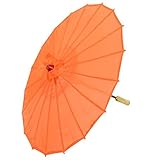  DealMux Asia Oriental Baile Japonés Chino Paraguas Sombrilla 57cm Naranja
