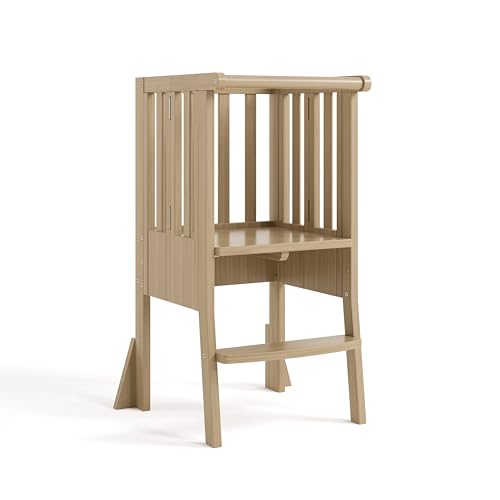 Image of Storkcraft Toddler Standing Tower Kitchen Step Stool, Driftwood