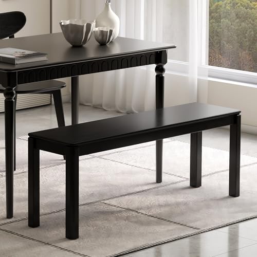 Wayshome 47.2 inch solid wood dining bench