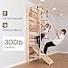 WEDANTA Wooden Swedish Ladder Wall Set – Kids Stall Bars for Exercise – Kids Gymnastic Wall Gym – Wood Gymnastics Playground – Gym for All Family Training Stretching Sport-3