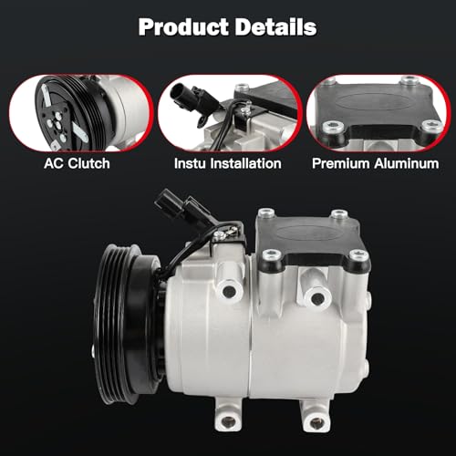 Image of CCIYU Air Conditioning Compressor for Kia Rio 1.6L 2003 2004-2005