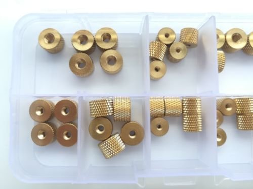 40pcs M2 M2.5 M3 M4 Brass Nuts Pineapple Type Hand Twist Nut Model Modification Assortment Set Kit
