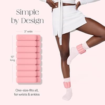 Bala Bangles Wrist & Ankle Weights for Women & Men - Adjustable Weighted Bands - Soft Silicone Arm & Leg Weights for Pilates, Yoga, Walking, Barre, Home Workout & Strength Training Exercise