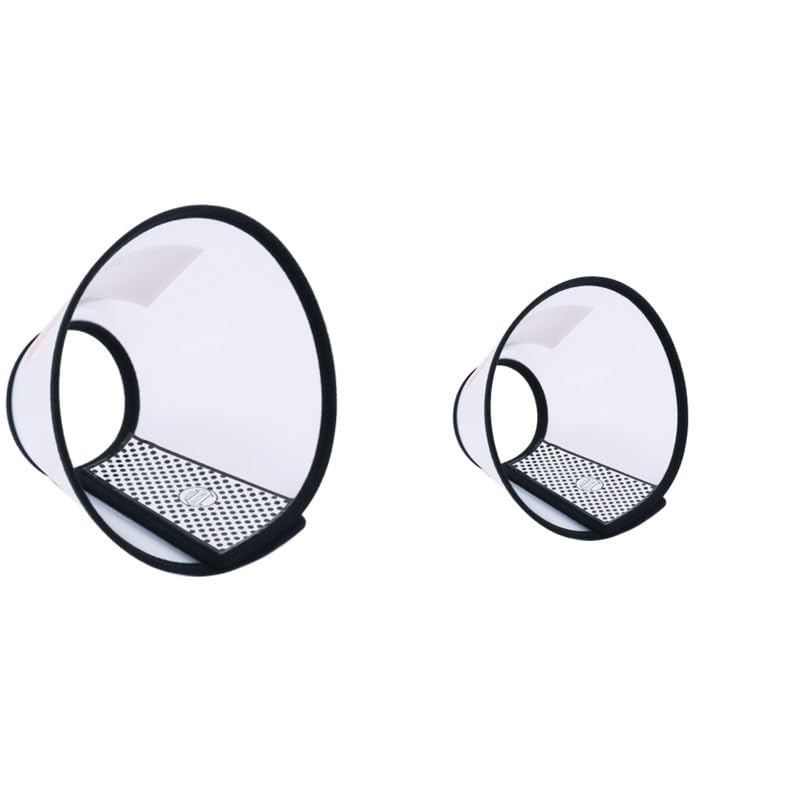 GOVNPJ 2 Unidades Conos de Recuperación para Mascotas, Collarines para Curar Heridas, Collar Isabelino para Perros y Gatos (23-27 cm, 38-43 cm)
