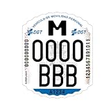SUPERPLAQUE DEPUIS 1934 Matrícula para Patinete Eléctrico VMP Homologada DGT 2026 – Placa Identificativa Adhesiva Personalizada con Tus Datos – Resistente al Agua, UV y Exterior – Fácil Instalación