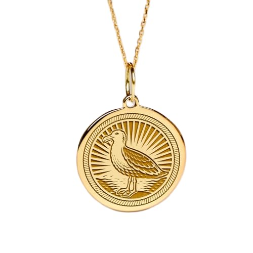 Collier pendentif mouette argent sterling plaqué or bijou raffiné