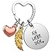 FABACH Schl&uuml;sselanh&auml;nger Schutzengel Gl&uuml;cksbringer mit Herz und Gravur - Ich liebe dich - Partner Geschenk - Freundin Geschenk Liebe - Engel Schl&uuml;sselanh&auml;nger Liebesgeschenke