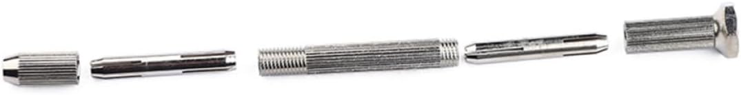 10 Pieces Metal Pin Vise Hand Drill with 3 Jaw Keyless Chuck