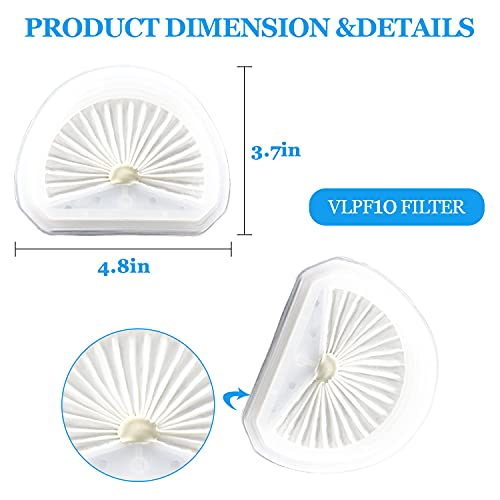 Vlpf10 Filter Replacement For Black And Decker Dustbuster Hand Vacuum Replace Model # Hlva315J Hlva320J00 N575266 (4 Pack) #TOP4