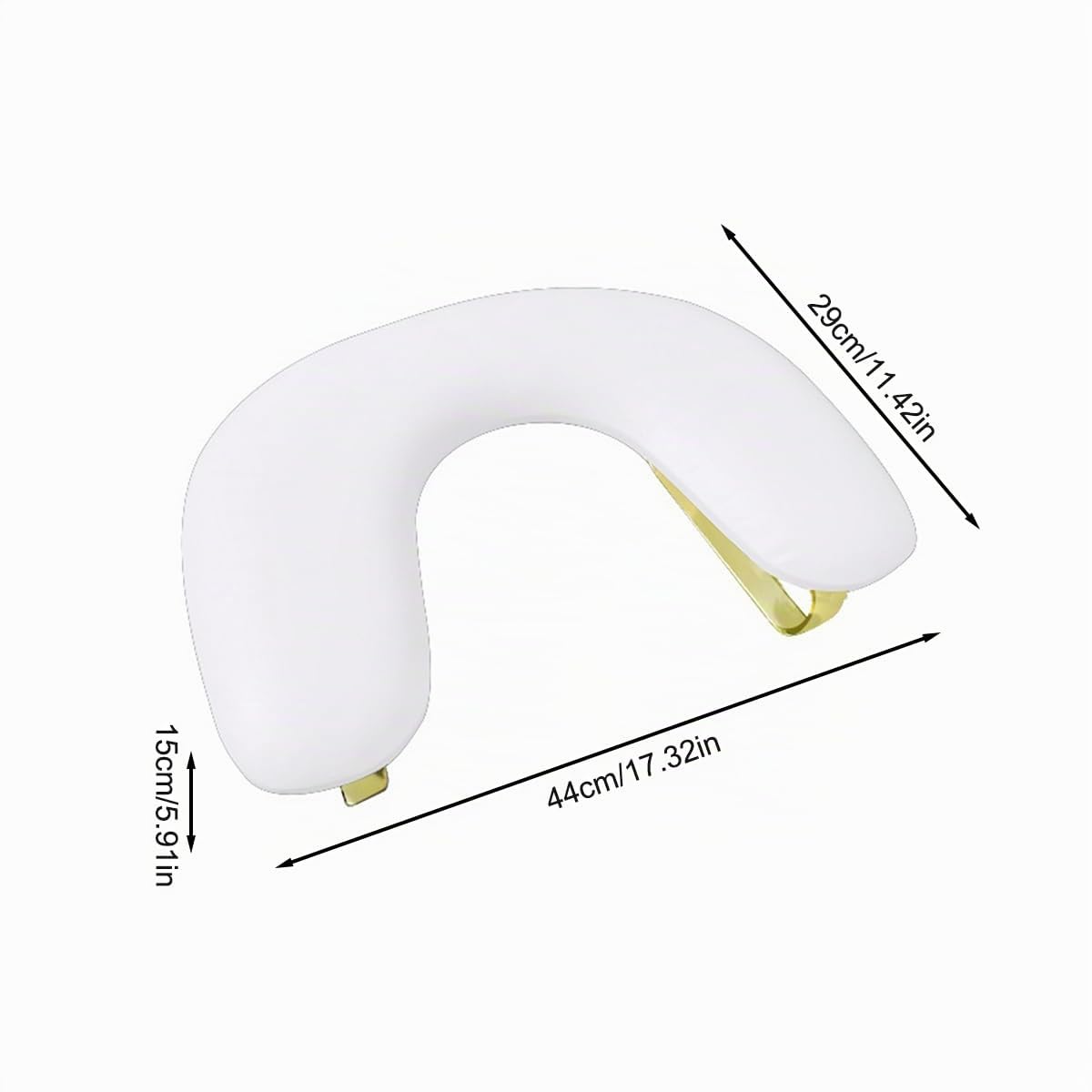 Genérico Soporte para uñas en forma de U con almohadillas metálicas ajustables y extraíbles apto para salones de manicura y uso doméstico (Blanco)