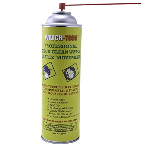 Watch-TECH Quick Clean Quartz Movement Spray for Cleaning Metal and Plastic Watch Quartz Movements (CL-125)