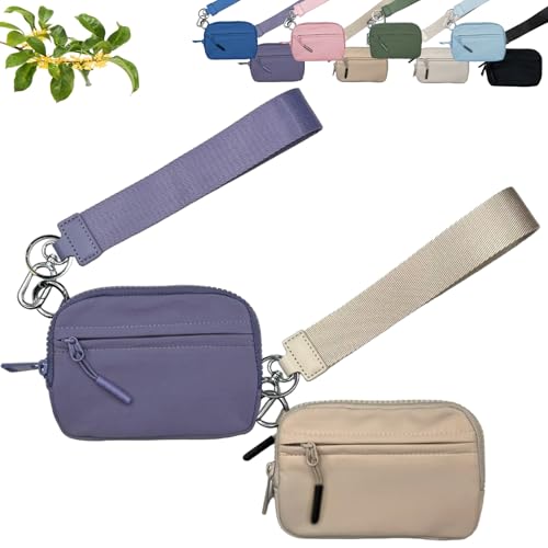 Commonlyto Wallet, The Wallet 2nd Gen Rfid, Waterproof Nylon Material Wristlet Nylon Wallets Coin Card Case (2PCS-E)