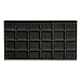 Black Flocked Plastic 24 Compartment Full Size Tray Liner Insert ~ Compartments Measure 2 1/8" x 1 3/4"