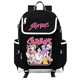 Generisch K POP De-Mon H-Hunters Rucksack Huntrix–Wasserdichter Anime Saja Boys Schulrucksack Huntrix Jungen & Mädchen, Unisex Tasche für Schule, Freizeit & Reisen, Gepolstert, Trendiges K-Pop Design