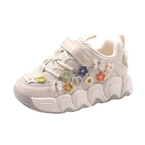 Toddler Kids Lace-Up Chunky Platform Sneakers Round Toe Low Top Breathable Dad Shoes Comfortable Non-Slip Sport Shoes