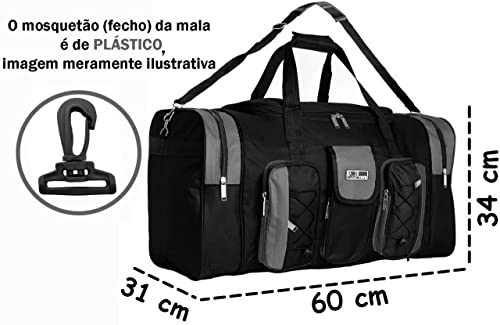Mala De Viagem Grande Bolsa De Mao Transversal Resistente Poliéster Esportiva Tiracolo Yins