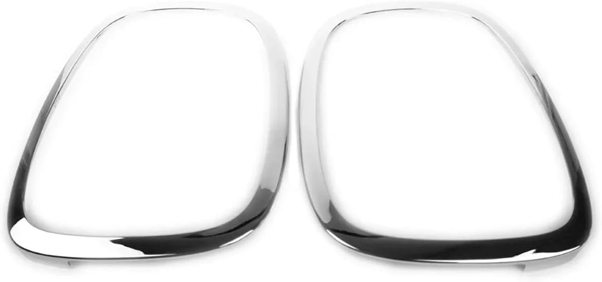 2Pcs Car Headlight/Taillight Ring Frame Trim Compatible For BMW Mini Cooper F55/F56/F57 2014-2021(Silver Front)