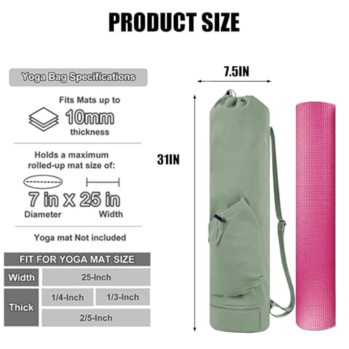 XdealCozyxc Portable Pilates Yoga Bags for Women with Adjustable Shoulder Strap - Image 3