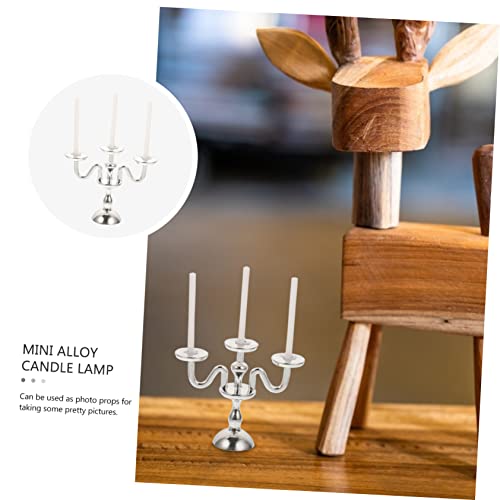 Safigle Hat Pcs Candlestick Candle Lamp Vintage Home Decor Figurine Mini House Candle Holder Miniature Candlesticks Mini Alloy Candle Lamp Alloy Candle Lamp Model Mini Adornment Ob11 6 #TOP3