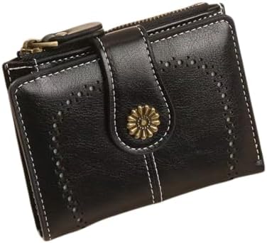 ProudDemon Soft Leather Wallet for Women – Compact Dark Green Bif...