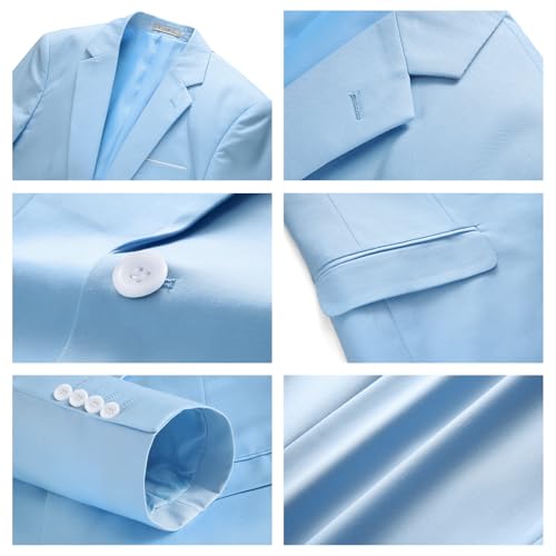 KUDMOL Herren 3-Stücke Anzug Business EIN Knopf Smoking Anzug für Männer Smoking Klassische Blazer Weste Hosen Set
