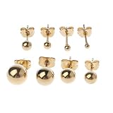  Manyo 8pcs Pequeño 2-8mm De Acero Inoxidable Bola Redonda Del Encanto Del Grano Elegante Stud Pendientes Set