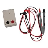 Continuity Tester With Buzzer, 9V Battery Powered Wire, Electrical Circuit Probe Tool for PCB Cable Trace, Audible Visual Alarm Industrial Wiring Diagnostic Device(C)