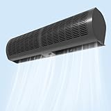 JFOZDM Silenciosa Cortina de Aire, Cortina de Aire para Puerta, Comercial Cortina Aire, Súper Poderosa & Ángulo De Viento Ajustable & 2 Velocidades & Control Remoto, Anti-Moscas, Fácil De Instalar