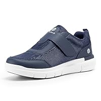 FitVille Scarpe Uomo Extra Larghe Scarpe Casual Sneaker per Piedi Sensibili Regolabili con Chiusura a Strappo Blu 43 EU Larga