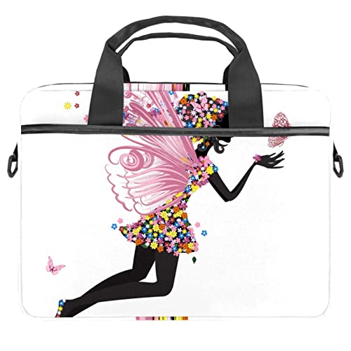 Sac ordinateur 13 pouces fée papillon rose pour vos trajets quotidiens