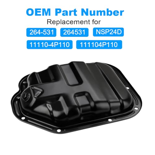 Image of Lower Engine Oil Pan with Drain Plug Replaces for Infiniti G35 264-531
