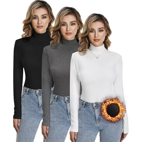 Dalavch Women's Thermal Turtleneck 3 Pack Cover