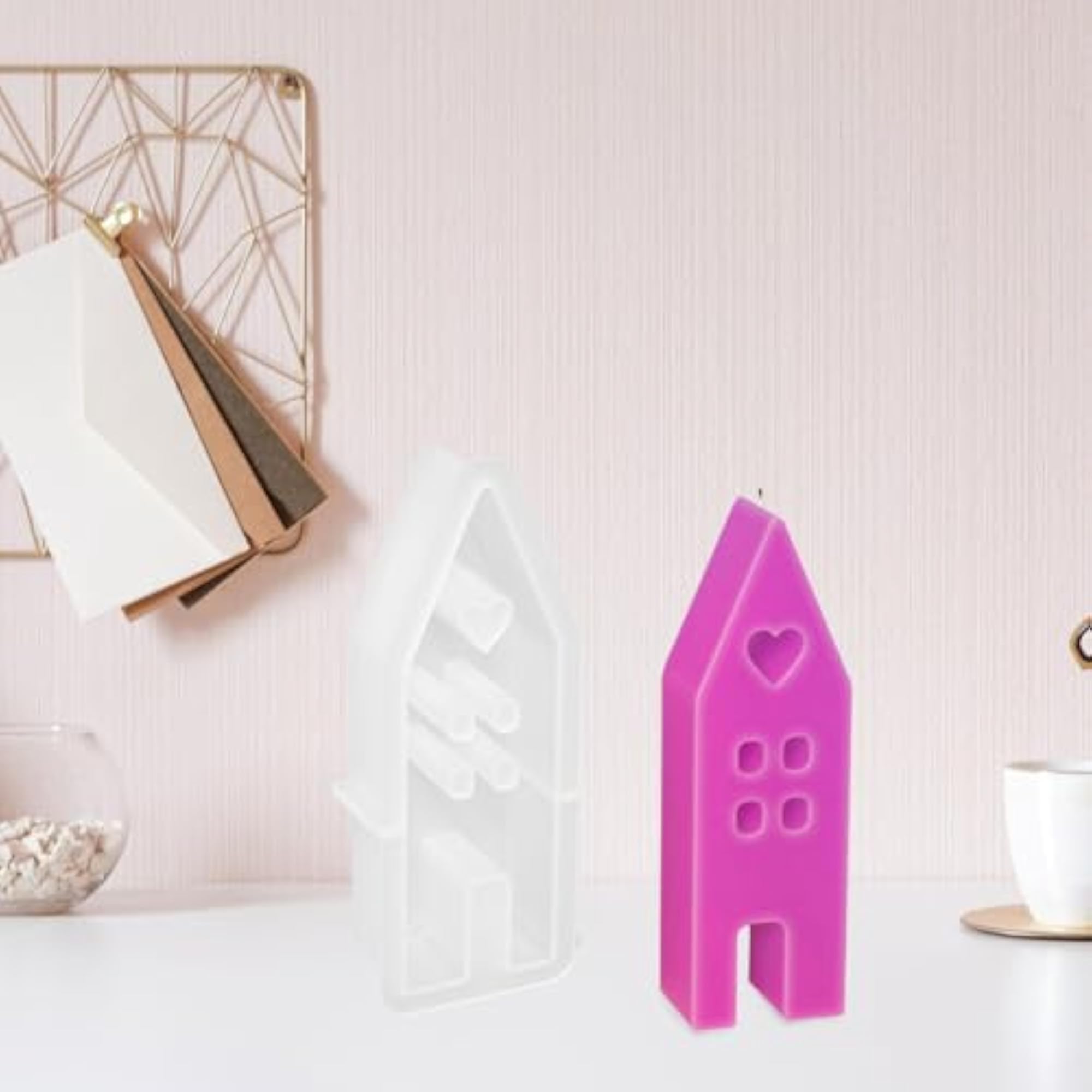 Heart House Silicone Mould for Resin Casting, 4.8Cm x 12.7Cm