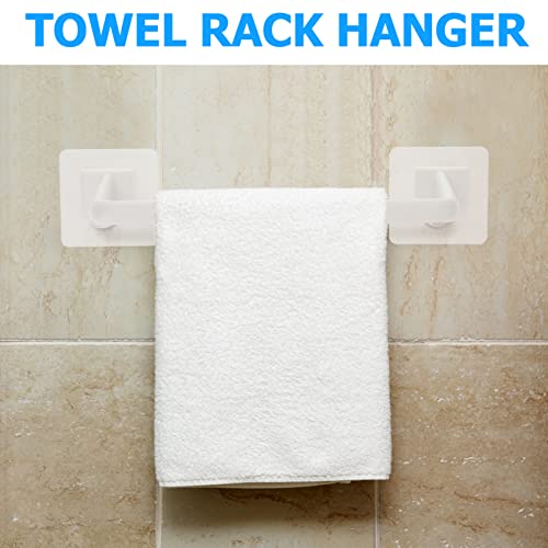 Doitool Bathroom Hand Towel Holder Modern No Drill Single Towel Rod Rack Hanging Bath Towel Shelf Bathroom Towel Hanger For Hotel Home, White, 34Cm #TOP7