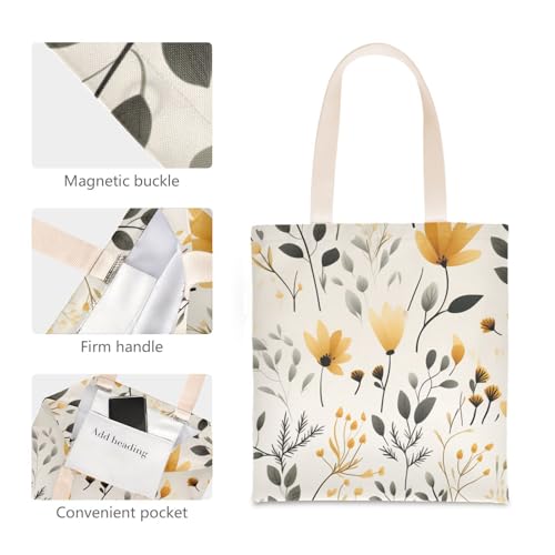 Heavy-Duty Canvas Tote Bag with Magnetic closure - 20kg Capacity Reusable4