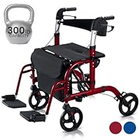 Algopix Similar Product 10 - Vive Mobility 2 in 1 Walker Wheelchair