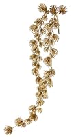 Künstliche Kiefergirlande 66cm Kette Deko Girlande Tanne Ranke Floristik Zweig Weihnachtsgirlande Tisch Weihnachtsdeko Adventskranz Zubehör Kranz Kunsttanne Kieferzweig hängend Tannengirlande, gold