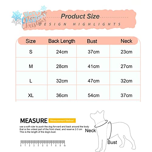 Saia de Natal para Animais de Estimação | Roupa de Natal Bling Bling com Papai Noel | Vestidos para